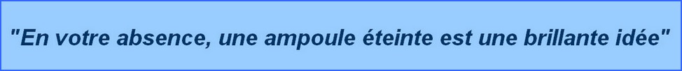 Une ampoule éteinte, parfois une idée lumineuse
